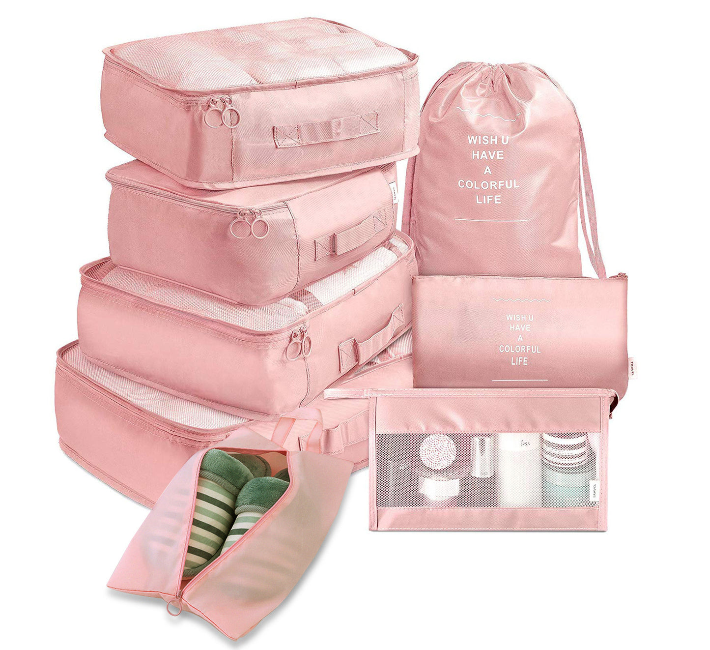 8-Piece Packing Cube Set - Organize Clothes, Shoes & Underwear Effortlessly - Chic Grande